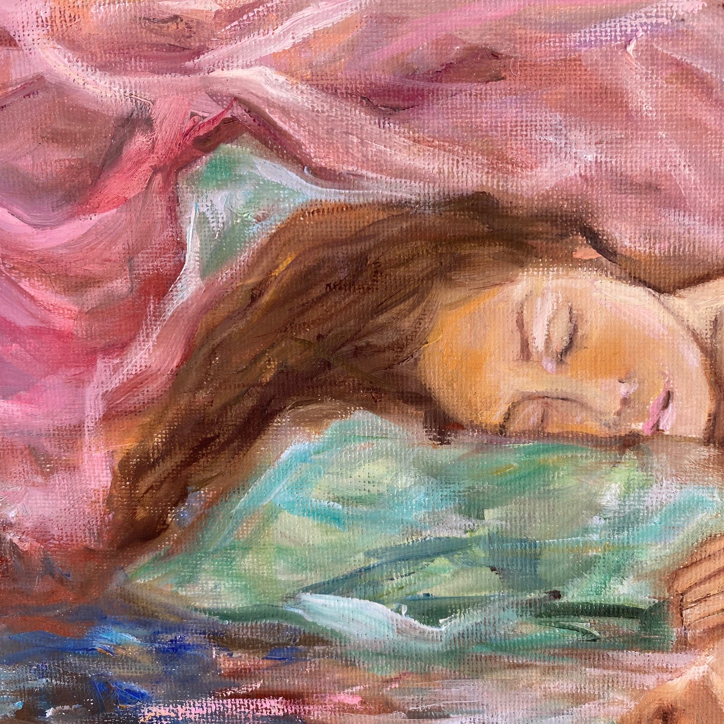 Pintura al óleo sobre tela, hecha a mano. 60x60 cm.