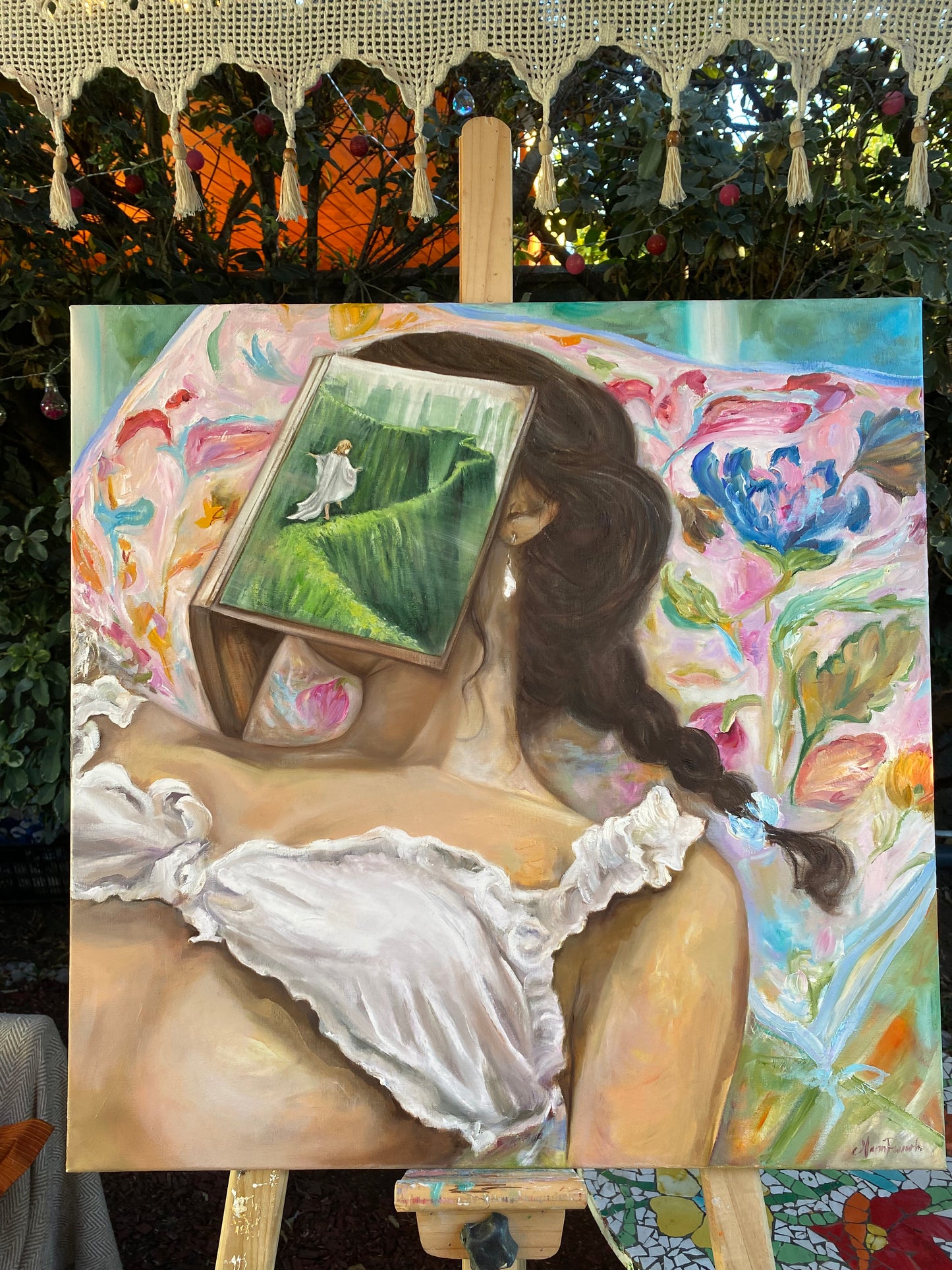 Pintura al óleo sobre lienzo, 100% hecha a mano (60x60 cm)