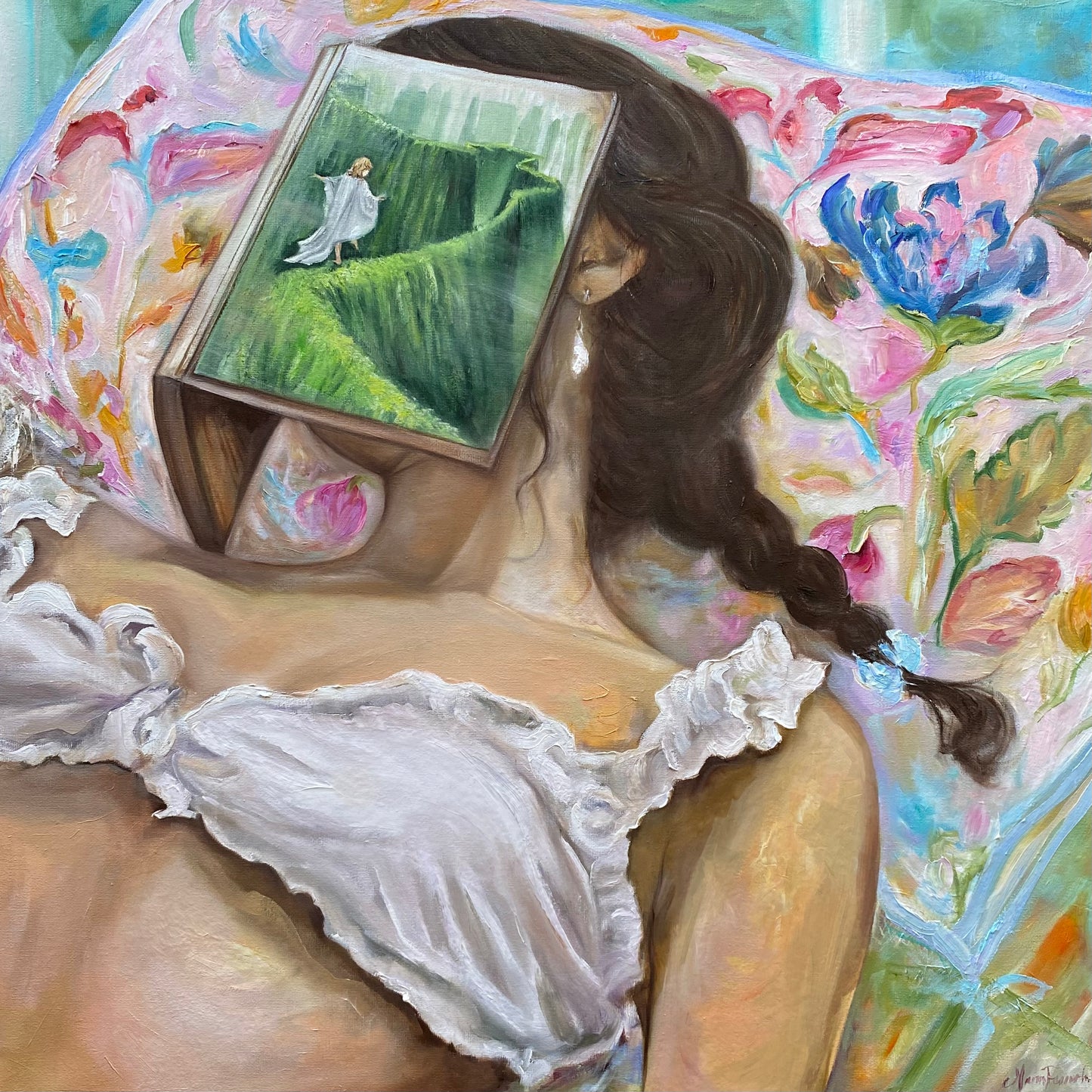 Pintura al óleo sobre lienzo, 100% hecha a mano (60x60 cm)