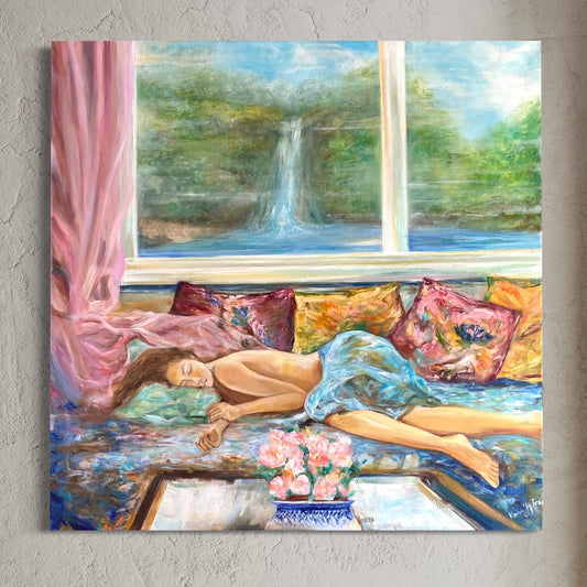 Pintura al óleo sobre tela, hecha a mano. 60x60 cm.