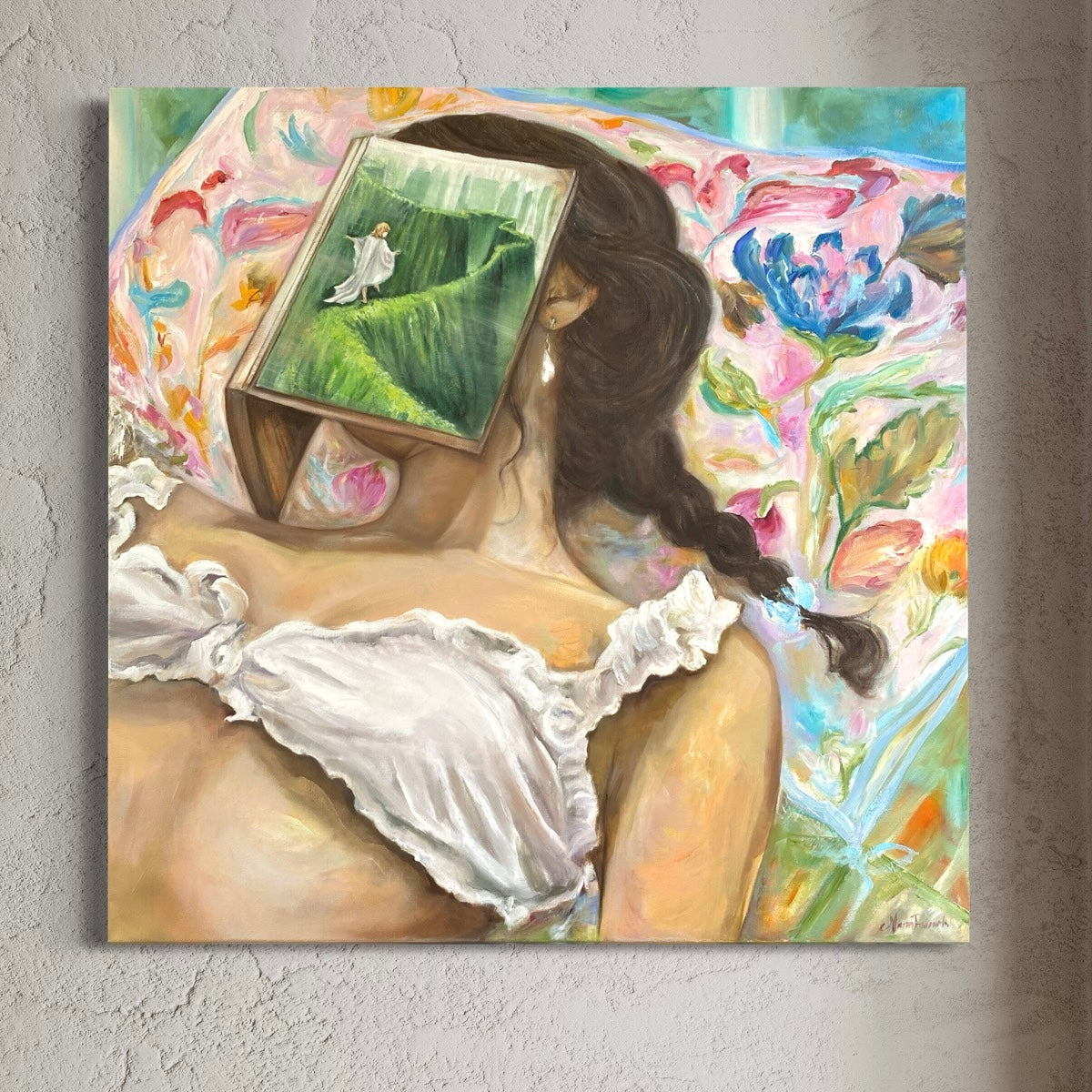 Pintura al óleo sobre lienzo, 100% hecha a mano (60x60 cm)