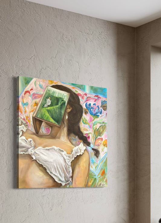 Pintura al óleo sobre lienzo, 100% hecha a mano (60x60 cm)